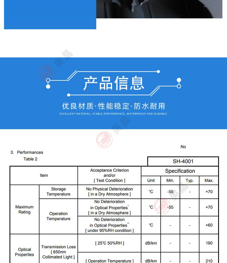 原装ESAK传感器塑料光纤SH4001 SH4002光纤线 光纤光缆 蓝点光纤(图8)